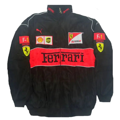 F1 Motorcycle Racing Jacket with Vintage Embroidery by Anti Spier