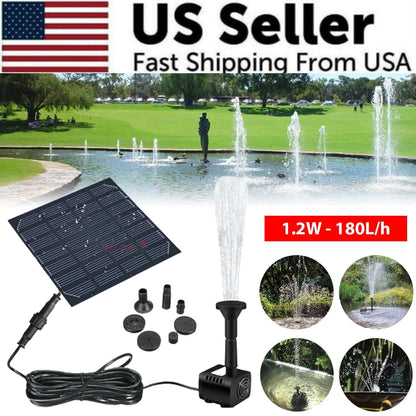Solar Power Fountain Submersible Floating Water Pump Bird Bath Pond Garden Pool by Anti Spier