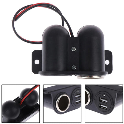 Car Cigarette Lighter Socket Splitter Dual USB Charger Power Adapter Outlet 12V by Anti Spier