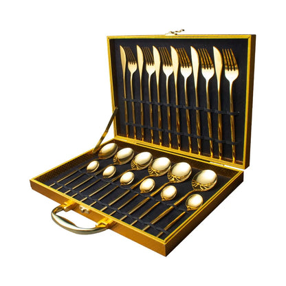 24 Pieces Luxury Cutlery Set by Anti Spier