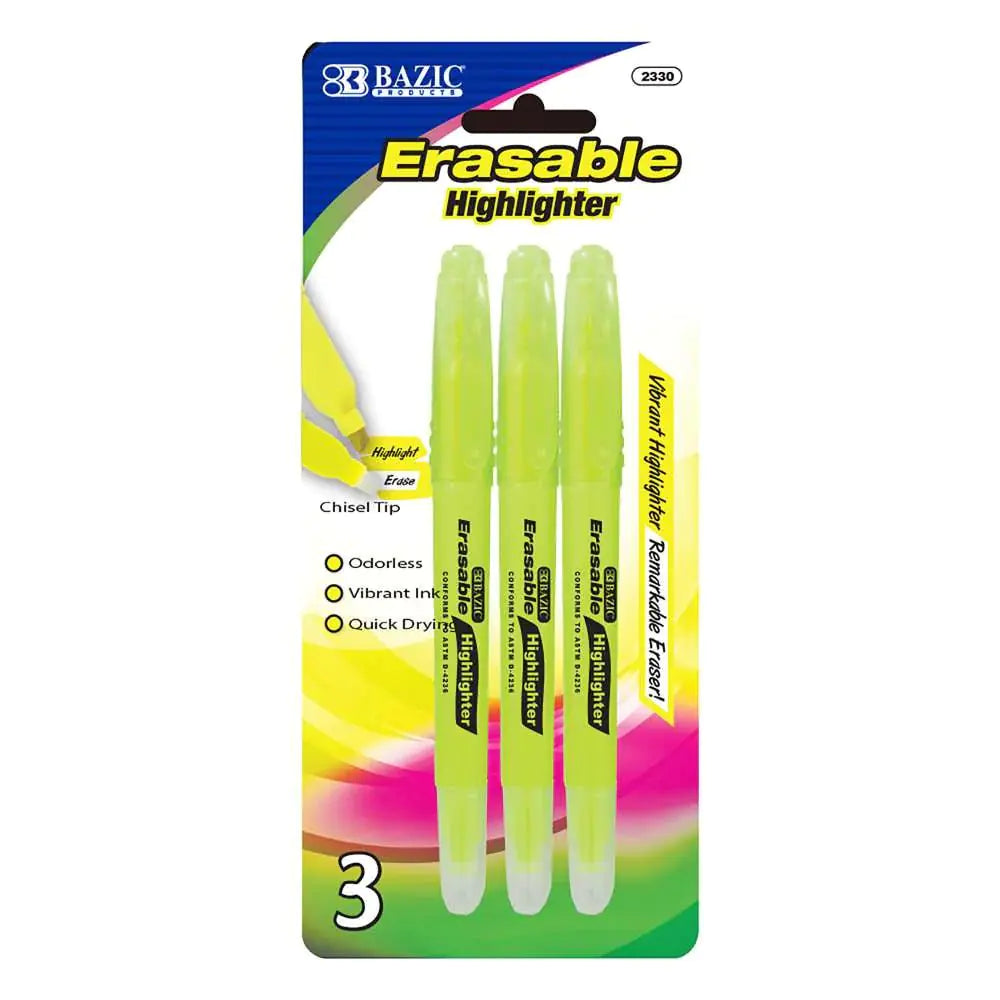 Erasable Highlighter Yellow (3/Pack) by Anti Spier