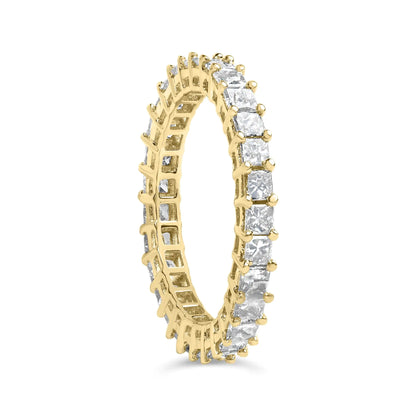 14K Yellow Gold 2.00 Cttw Shared Prong Set Princess Cut Diamond Eternity Band Ring (J-K Color, SI1-SI2 Clarity) - Ring Size 7 by Anti Spier