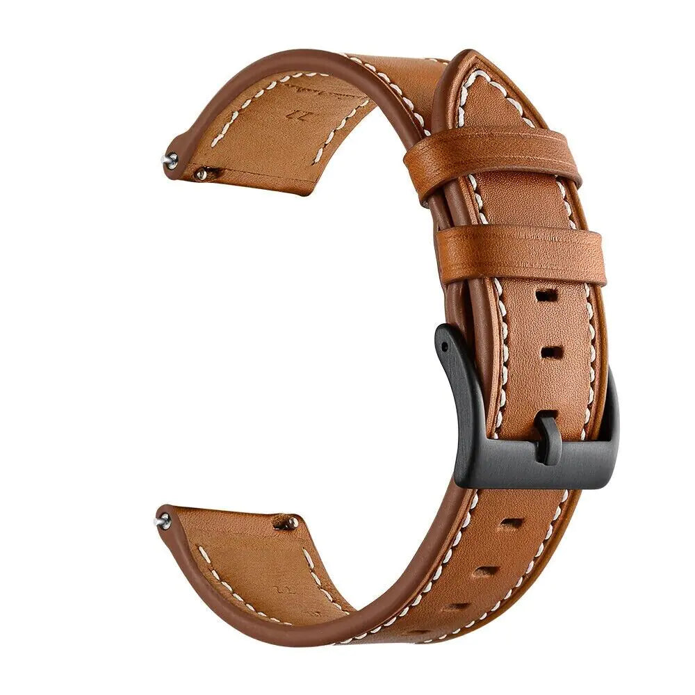 18mm 20mm 22mm Classic Genuine Leather Watch Band Strap Quick Release Wristband by Anti Spier