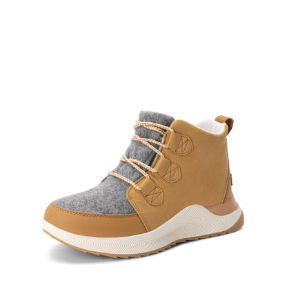 DREAM PAIRS Ankle Winter Boots for Women Waterproof Lace Up Anti-Slip Warm Snow Booties Fashion Sneaker Boots 5 Chestnut/Grey by Anti Spier