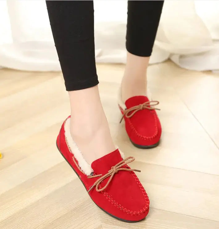 Winter Casual Plush Flat Shoes by Anti Spier