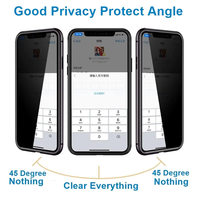 Glass Privacy Metal Phone Case iphone by Anti Spier