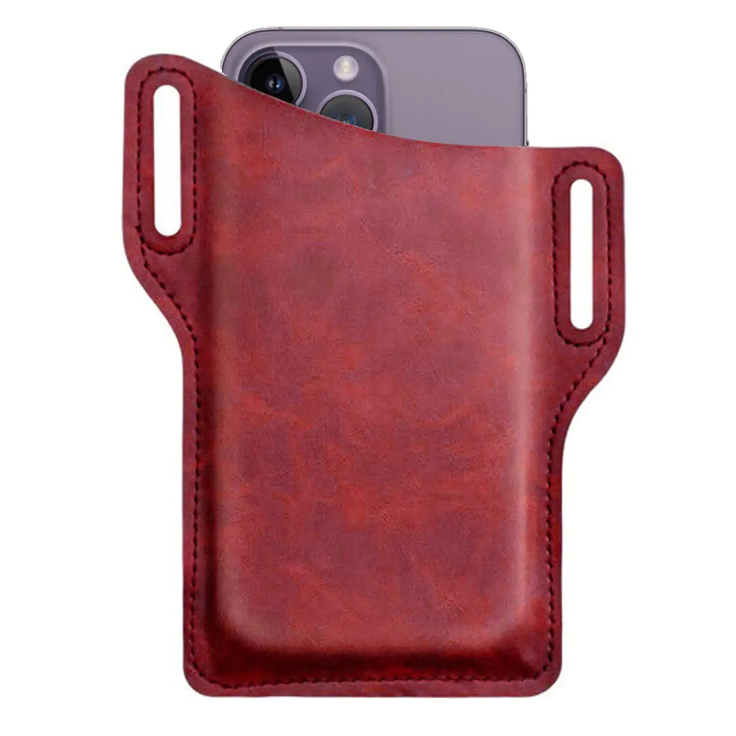 Men Cell Phone Belt Pack Bag Loop Waist Holster Pouch Case Leather Wallet Cover by Anti Spier