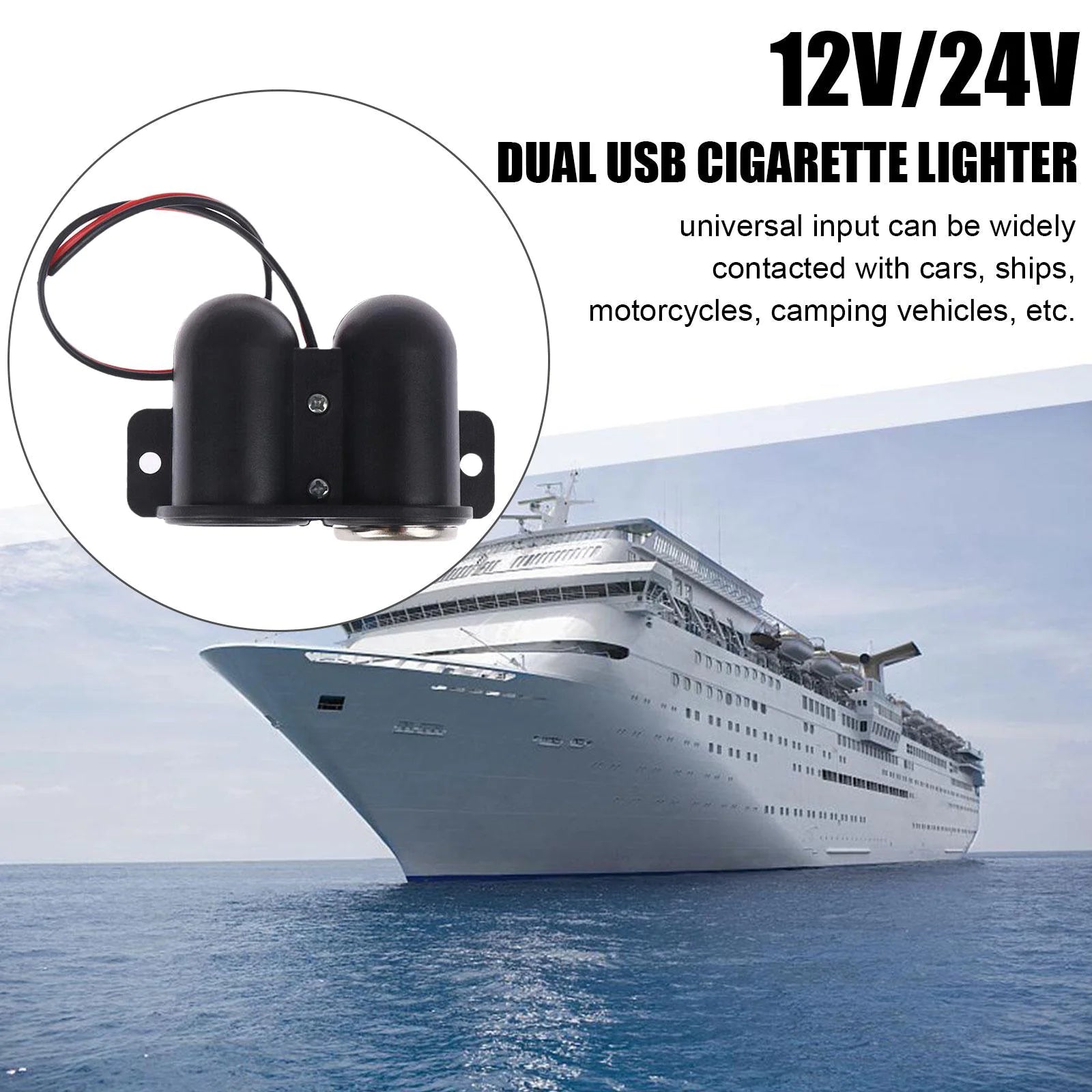 Car Cigarette Lighter Socket Splitter Dual USB Charger Power Adapter Outlet 12V by Anti Spier