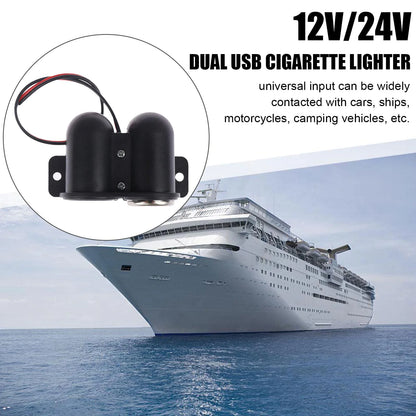 Car Cigarette Lighter Socket Splitter Dual USB Charger Power Adapter Outlet 12V by Anti Spier