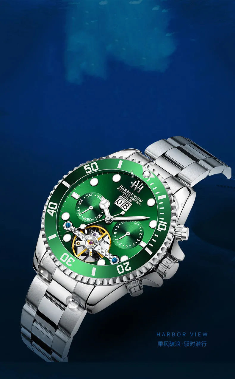 ARBOR VIEW Tourbillon Green Mechanical Watch by Anti Spier