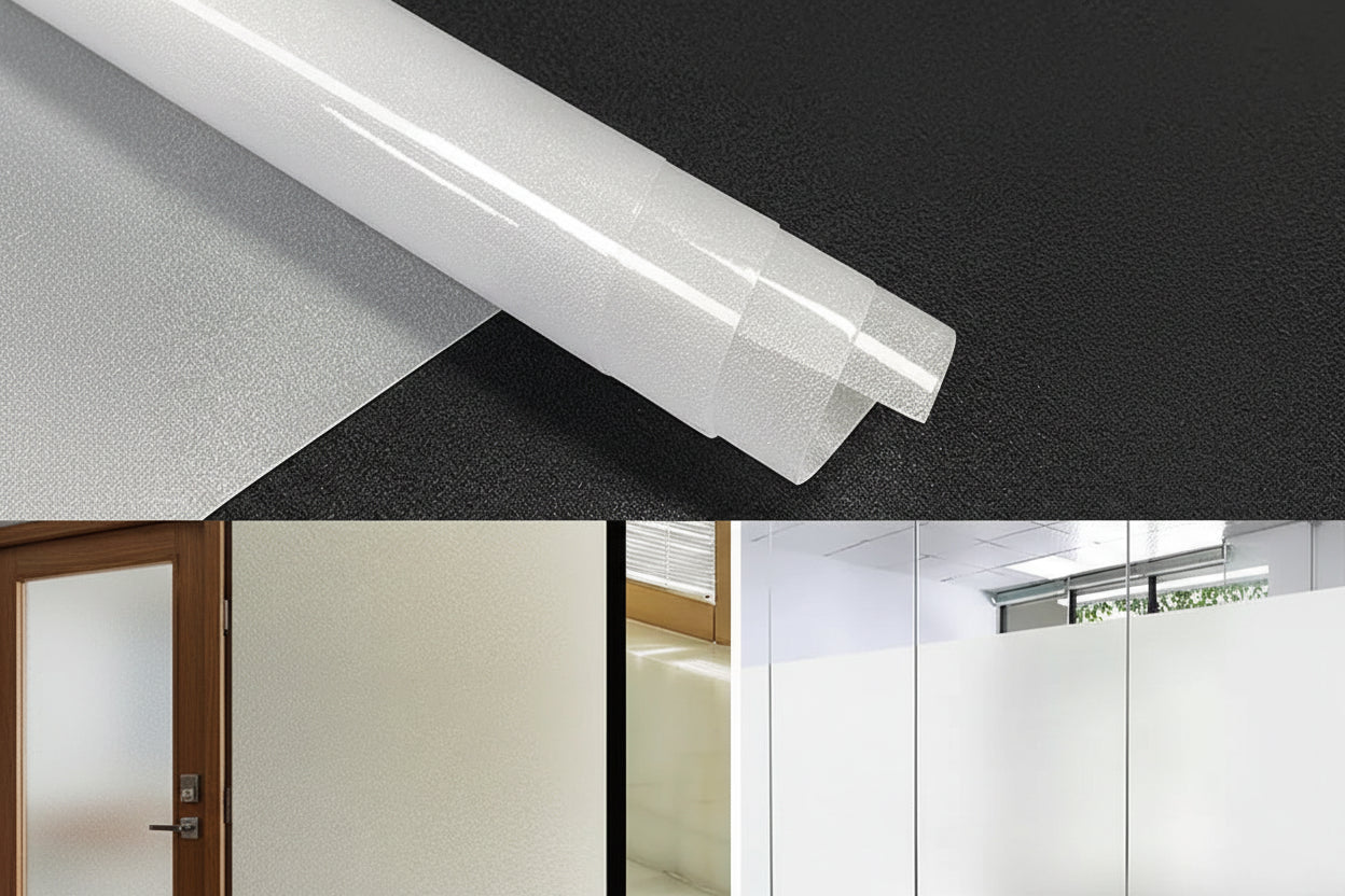 Frosted Glass Privacy Window Film for Offices - Static Cling Light Control by Anti Spier