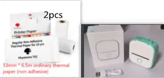 Portable Mini Thermal Label Printer Home Photo Printer Student Wrong Question Printer Bluetooth Mini Label Printer Price Tag by Anti Spier