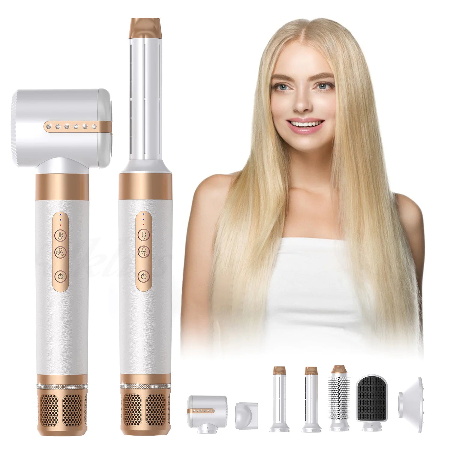 7-in-1 Hot Air Hair Styling Comb by Anti Spier