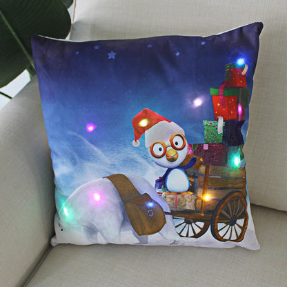 Super Soft Plush Christmas LED Lantern Pillowcase by Anti Spier