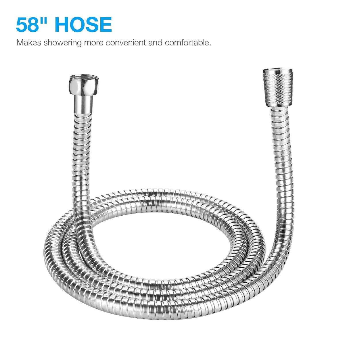 High Pressure Shower Head 5 Settings Handheld Shower Heads Spray With 5 FT Hose by Anti Spier