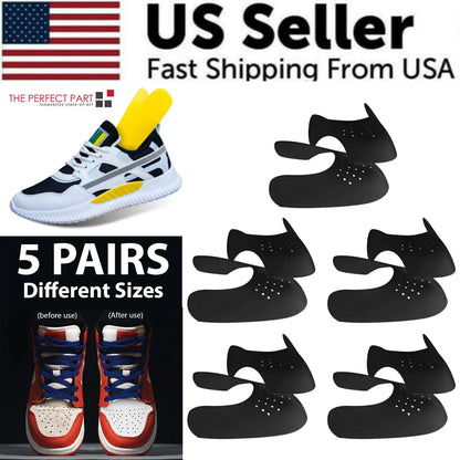 5 Pairs Shoe Protector Anti Crease Force Fields Cover Toe Cap Creasing Decreaser by Anti Spier