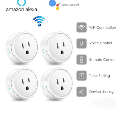 Smart Home Outlet Control By Google Home Assistant Or Amazon Alexa In Pack Of 2 Or 4 by Anti Spier