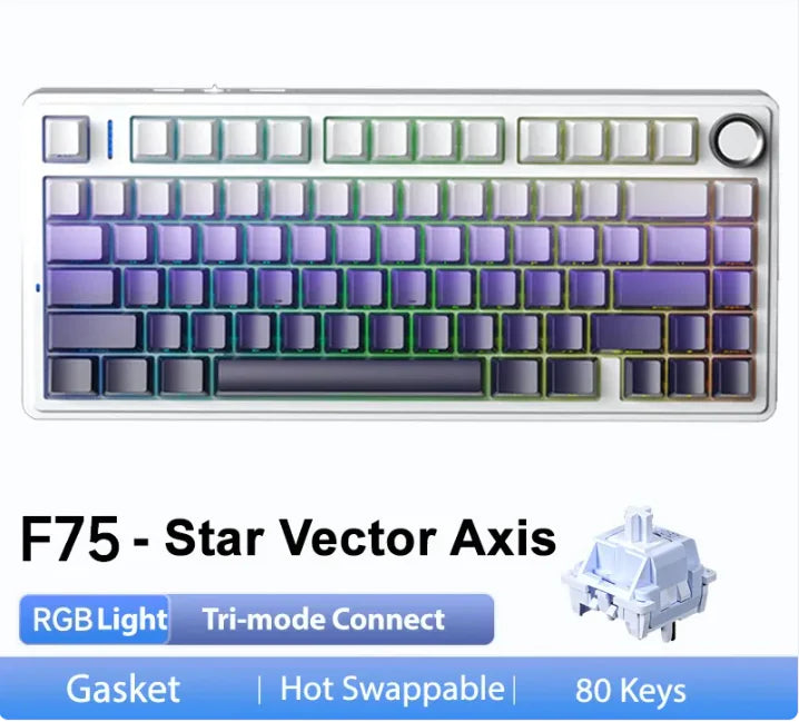 Wireless Three-Mode Bluetooth Mechanical Keyboard by Anti Spier