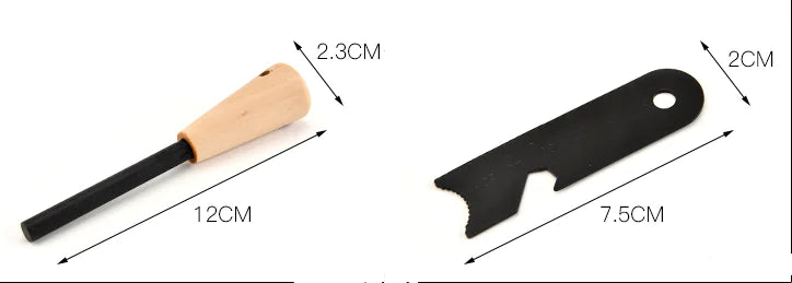 Wooden Handle Fire Starter Tool for Survival by Anti Spier