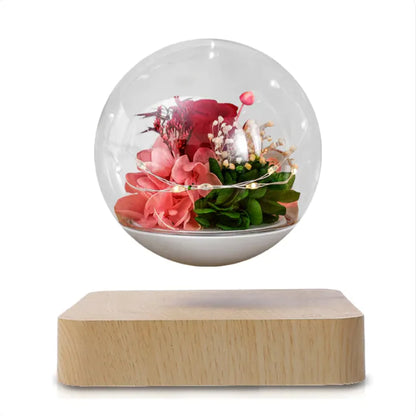 Home Desk Decoration Magnetic Levitation Perpetual Flower Ornament by Anti Spier