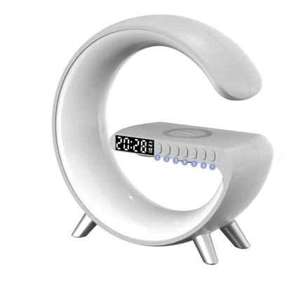 New Intelligent G Shaped LED Lamp Bluetooth Speake Wireless Charger Atmosphere Lamp App Control For Bedroom Home Decor by Anti Spier