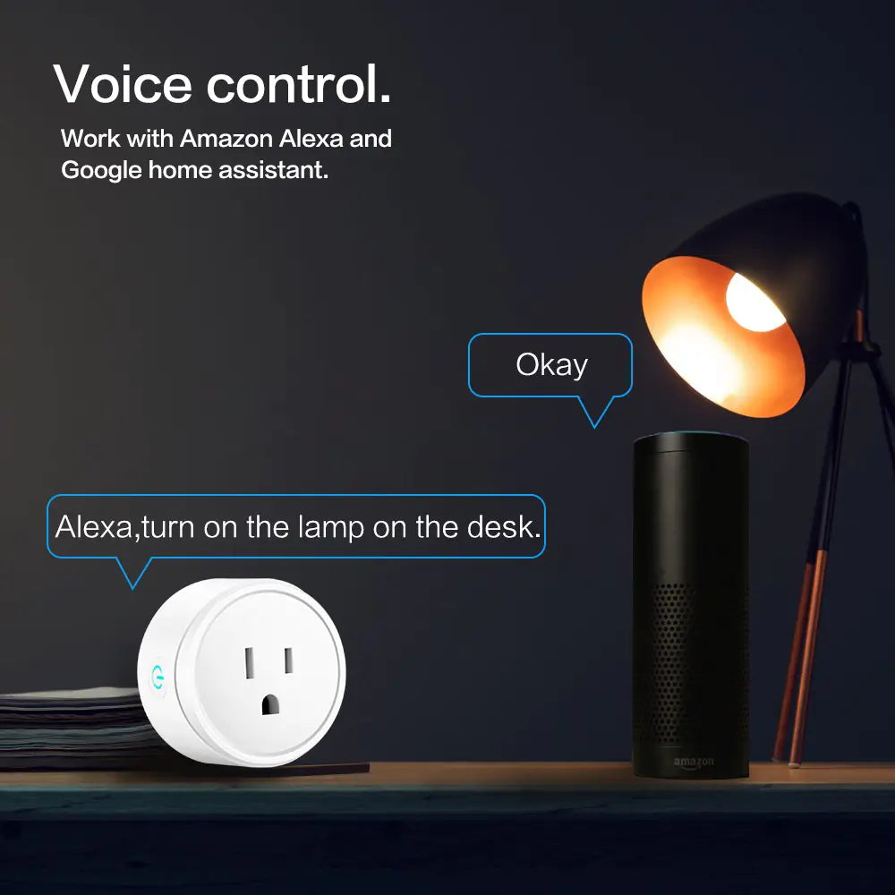 Smart Home Outlet Control By Google Home Assistant Or Amazon Alexa In Pack Of 2 Or 4 by Anti Spier