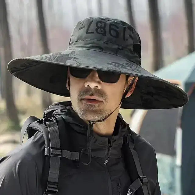 Men's Large Brim Outdoor Sun Hat by Anti Spier