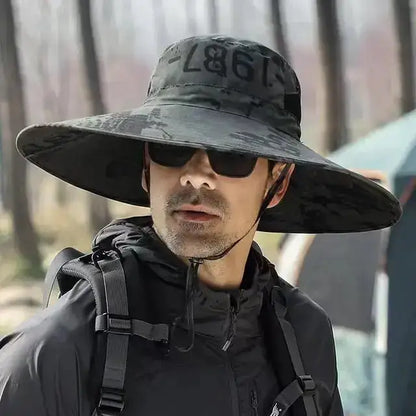 Men's Large Brim Outdoor Sun Hat by Anti Spier