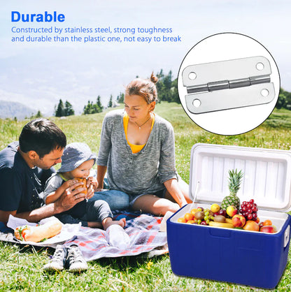 3PCS Stainless Steel Cooler Hinges & Screws Replacements For Igloo Cooler Parts by Anti Spier