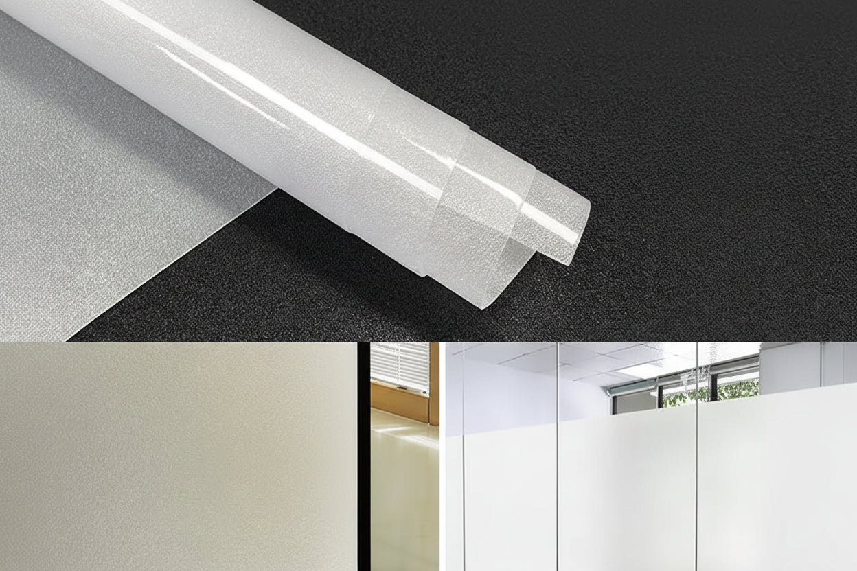 Frosted Glass Privacy Window Film for Offices - Static Cling Light Control by Anti Spier