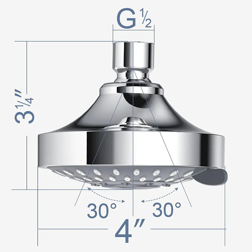Shower Heads Handheld Spray High Pressure Adjustable Showerhead Top Spray Bath by Anti Spier
