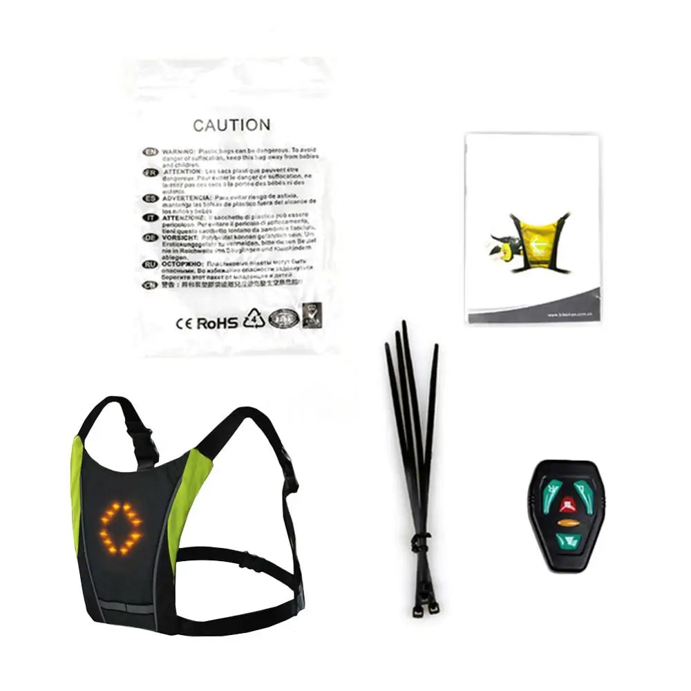 LED Cycling Safety Vest with Bag by Anti Spier