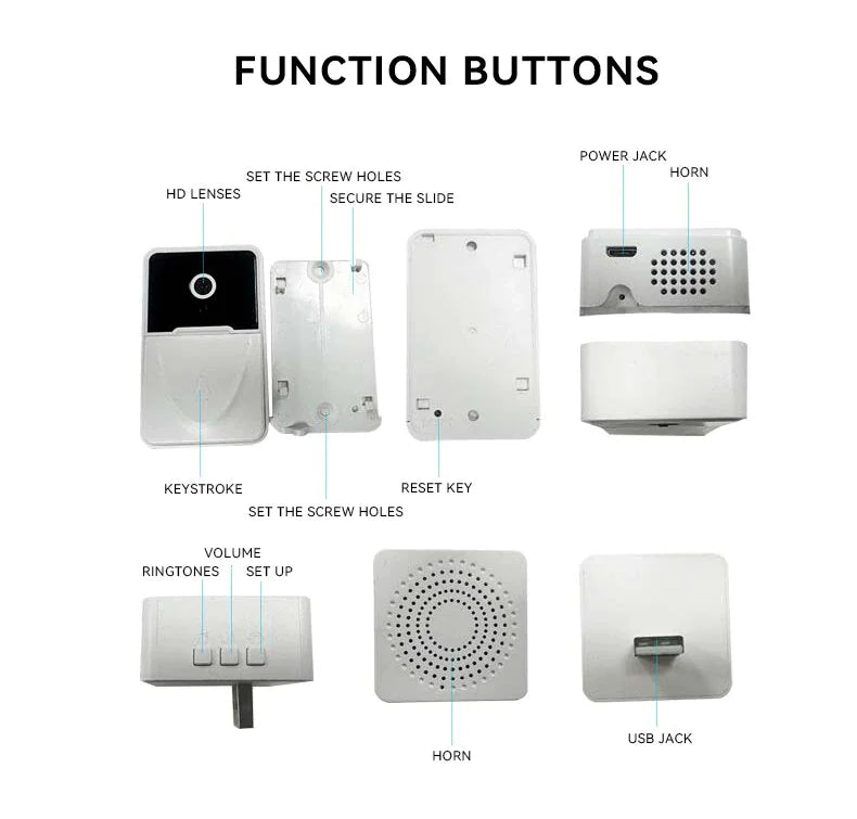 Wireless Security WiFi Smart Doorbell Intercom Video Camera Bell Chime Door Ring by Anti Spier