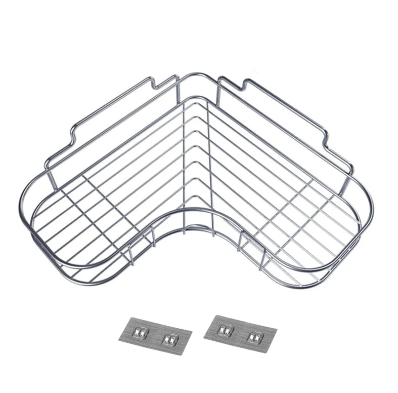 Shower Caddy Shelf Bathroom Corner Bath Storage Holder Organizer Triangular Rack by Anti Spier