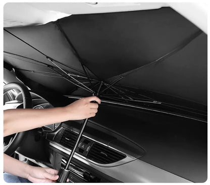 57" Car Windshield Sun Shade Foldable Umbrella Front Window Cover Visor Umbrella by Anti Spier