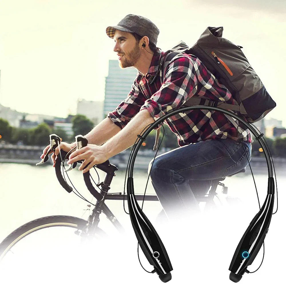 Bluetooth Neckband Wireless Headphones Mic Headset Stereo Earbuds Earphone by Anti Spier