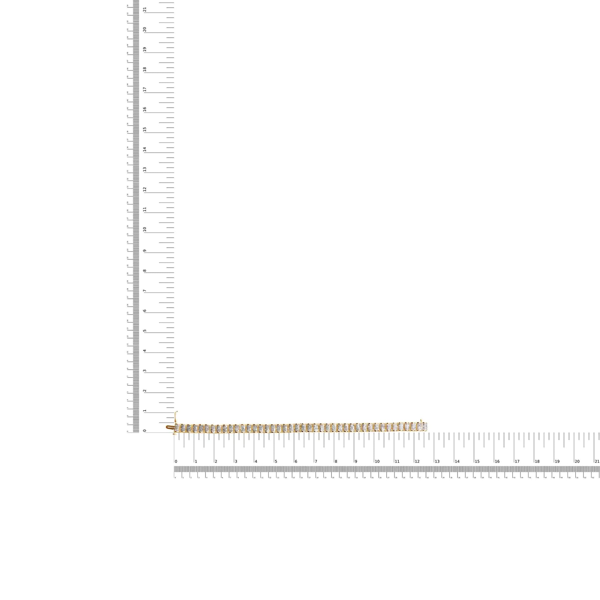 14K Gold 5.00 Cttw Square Princess Cut White Diamond Rectangular Invisible Set Link Tennis Bracelet (H-I Color, SI2-I1 Clarity) - 7.25” Inches by Anti Spier