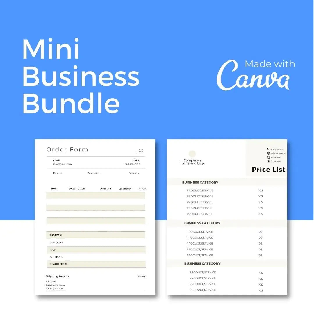 Downloadable 5 Page Business Template Bundle Style #2 by Anti Spier