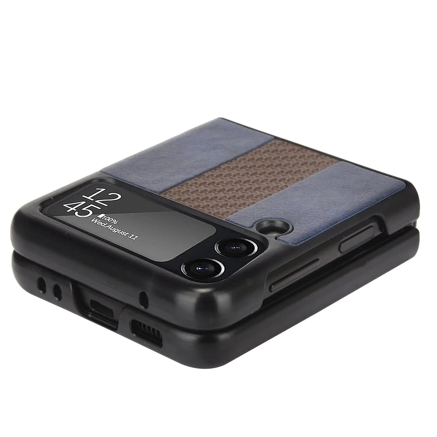 For Samsung Galaxy Z Flip 3 5G Slim Folding Leather Shockproof Phone Case Cover by Anti Spier