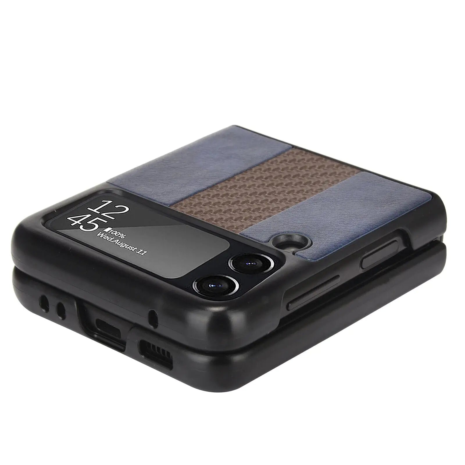 For Samsung Galaxy Z Flip 3 5G Slim Folding Leather Shockproof Phone Case Cover by Anti Spier