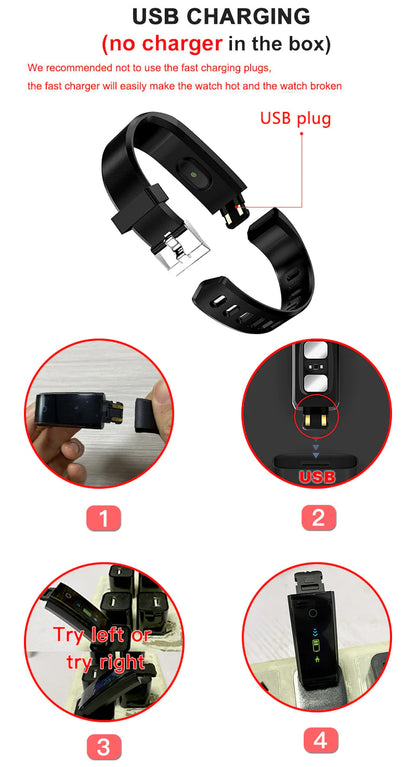 Fitness Smart Watch Activity Tracker Heart Rate For Women Men Oxygen BP Monitor by Anti Spier