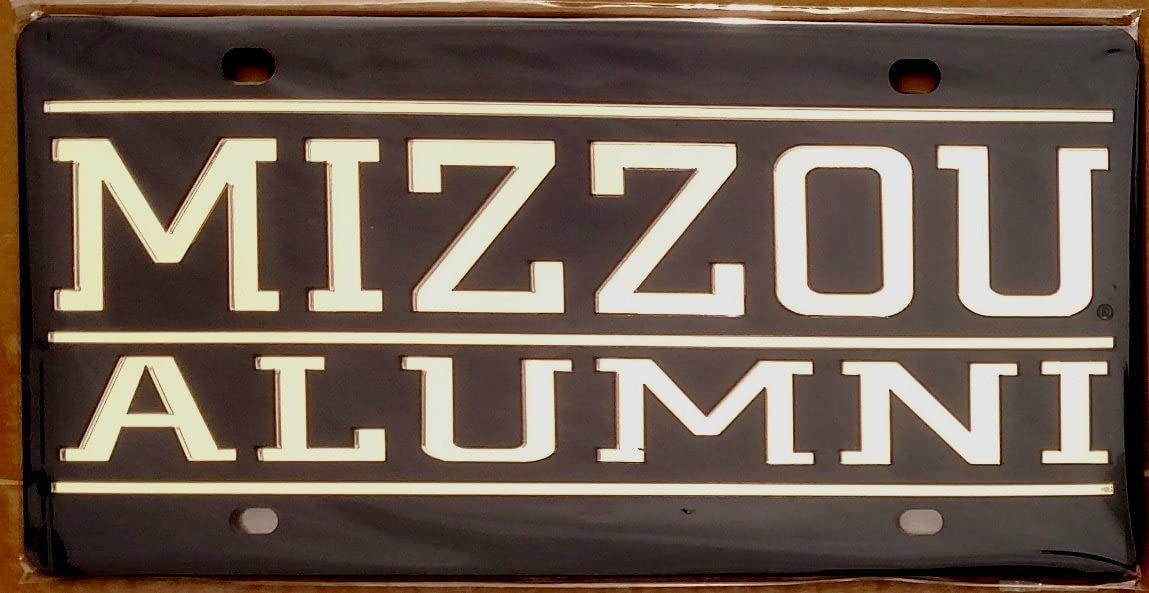 University of Missouri Tigers Alumni Premium Laser Cut Tag License Plate, Mirrored Acrylic Inlaid, 6x12 Inch by Fielders Choice