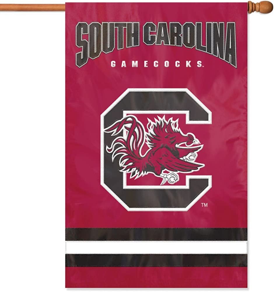 University of South Carolina Gamecocks Banner Flag 28x40 Inch Double Sided Embroidered Applique by Fielders Choice