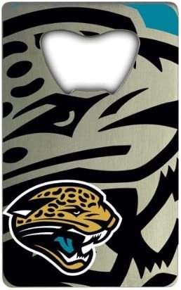 Jacksonville Jaguars Heavy Duty Metal Bottle Opener Credit Card Size 2 x 3.25 Inch by Fielders Choice