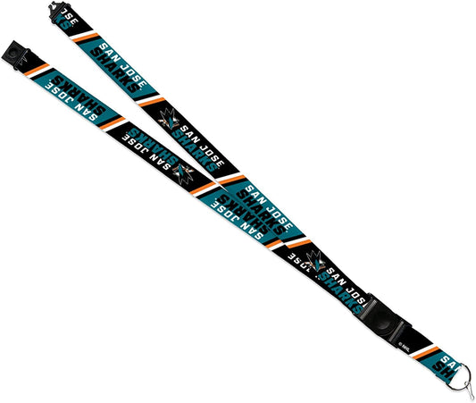 San Jose Sharks Lanyard Keychain Safety Breakaway Double Sided by Fielders Choice