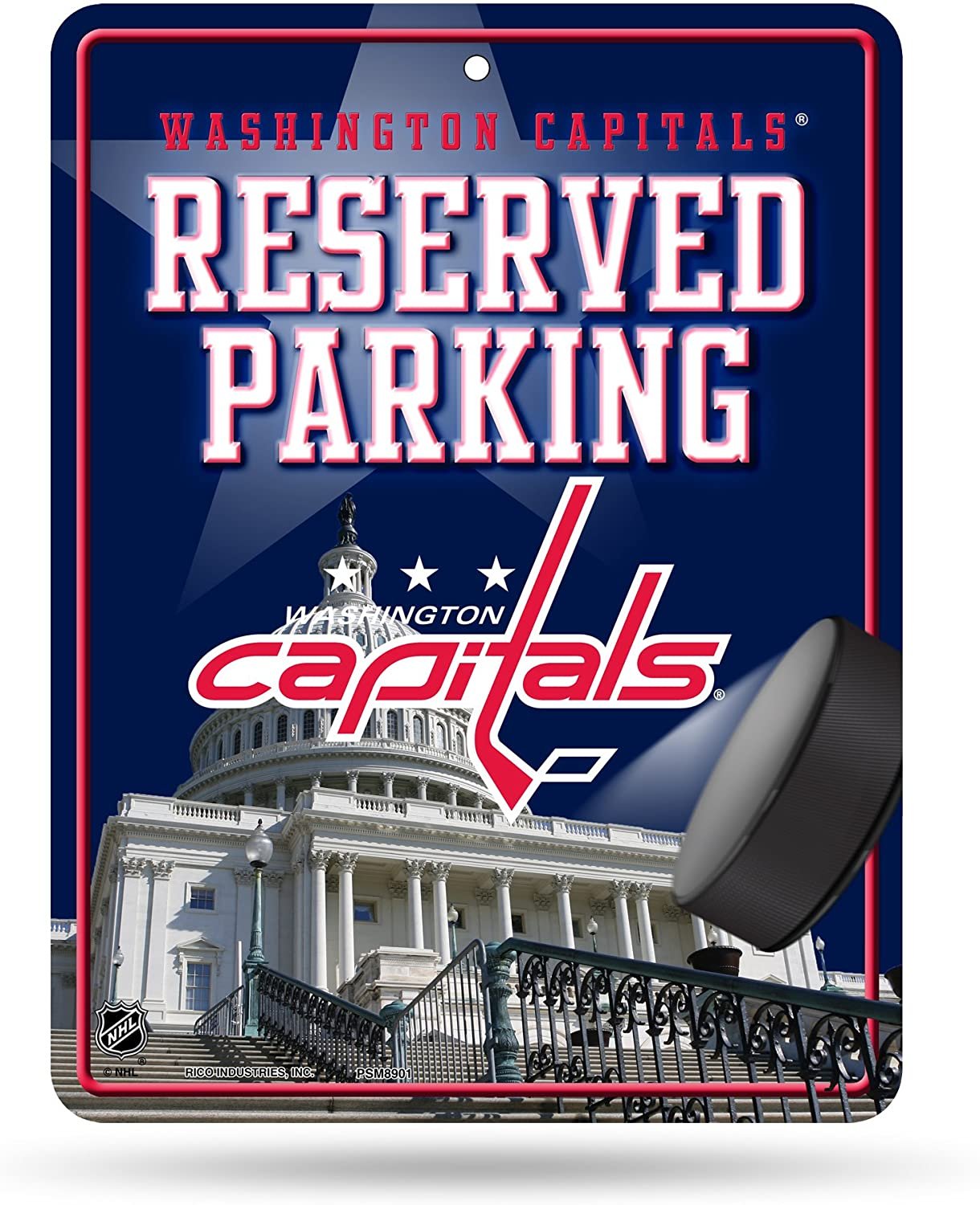 Washington Capitals 8.5-Inch by 11-Inch Metal Parking Sign Décor by Fielders Choice