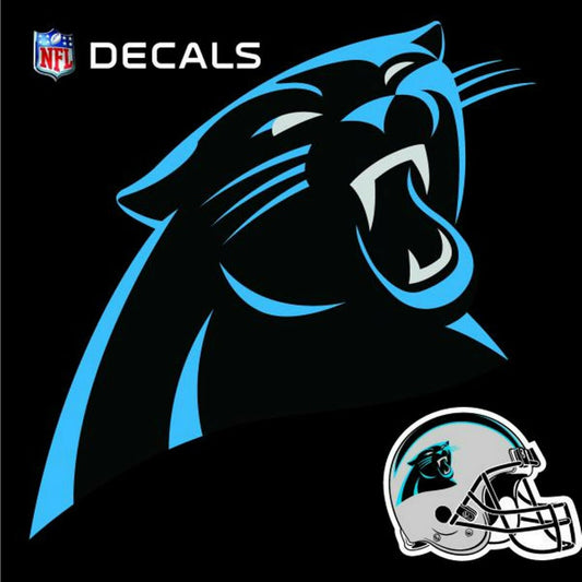 Carolina Panthers 8 Inch Logo Decal Sticker with Bonus Decal Flat Vinyl Auto Home by Fielders Choice