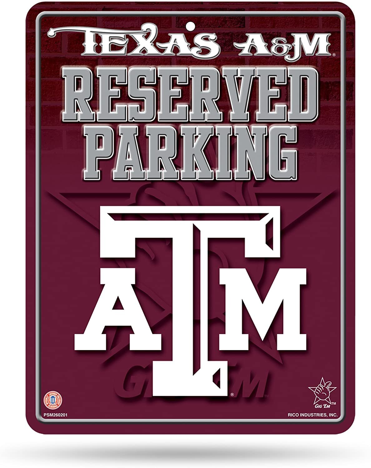 Texas A&M Aggies Metal Parking Sign by Fielders Choice