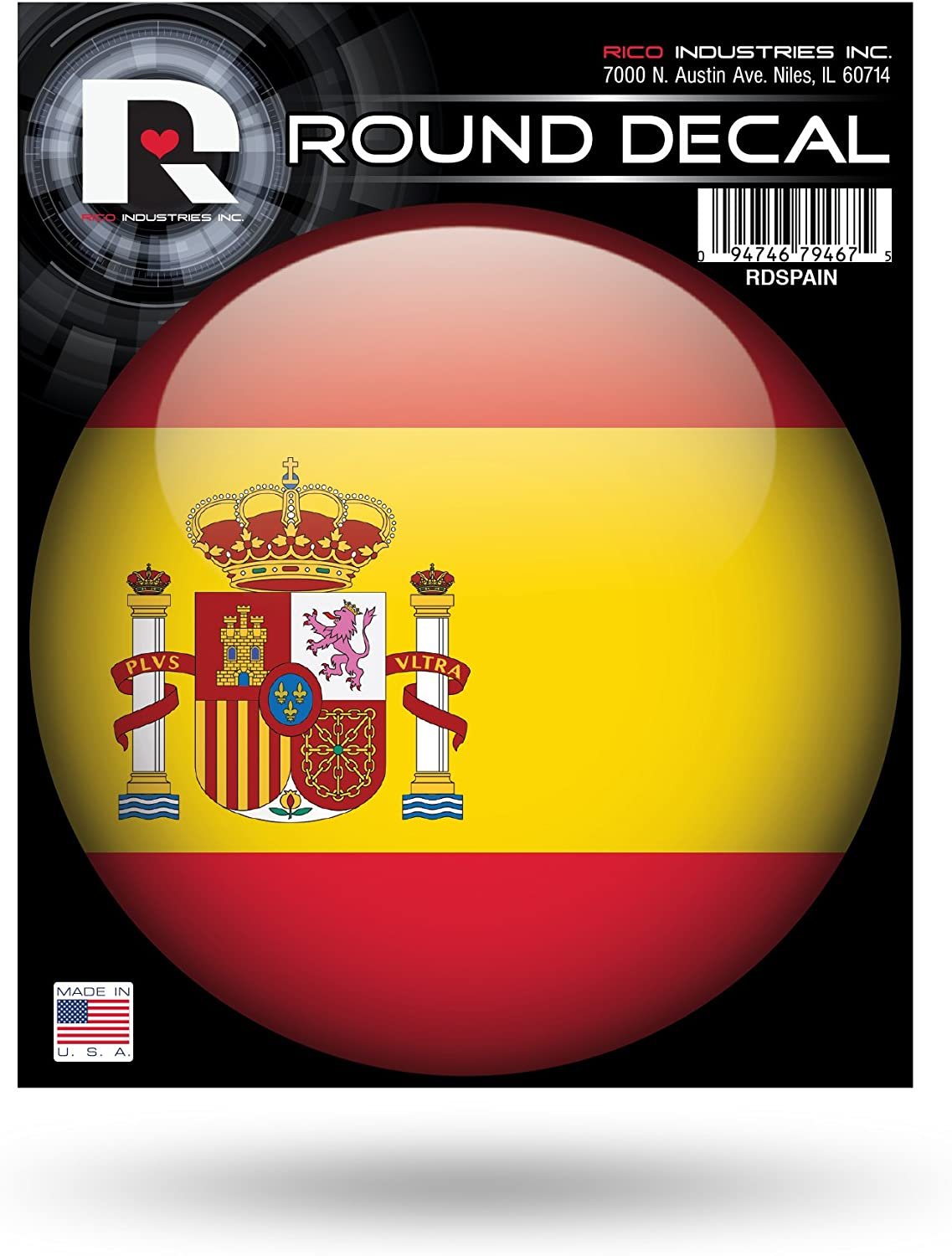 Spain World Cup Soccer Round Decal by Fielders Choice