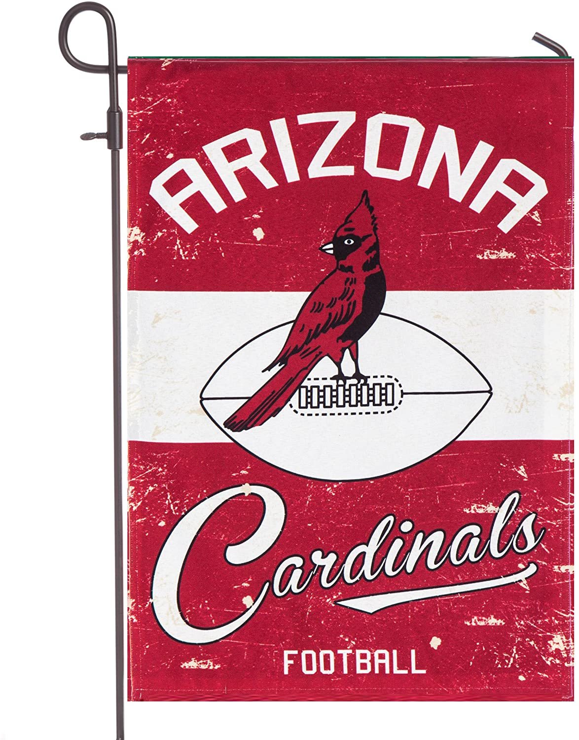 Arizona Cardinals Premium House Flag Banner, Double Sided, Retro Vintage Style, Linen, 28x44 Inch by Fielders Choice